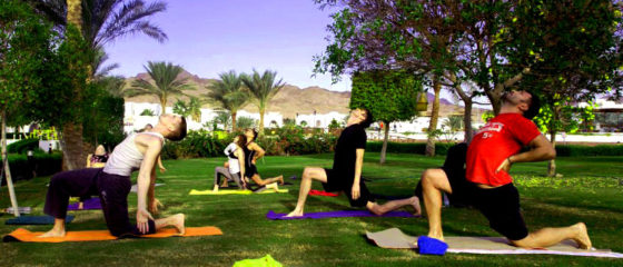 Yoga group class